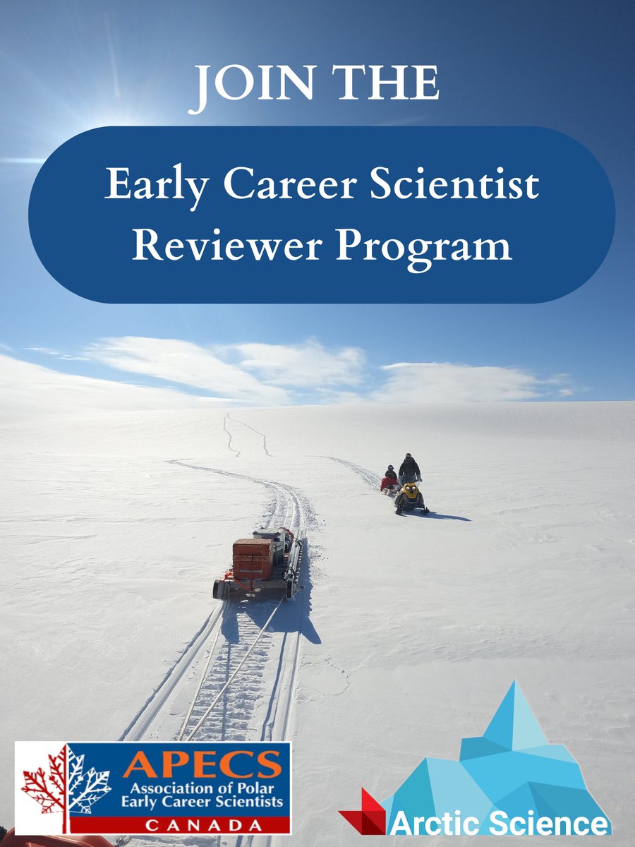 📣 New Partnership! @ArcticScienceJ and @ehPECS are excited to announce the launch of the Early Career Scientist Reviewer Program, an initiative to nurture a community of skilled and knowledgeable #Polar reviewers. Learn how to register at cdnsciencepub.com/do/10.1139/new…