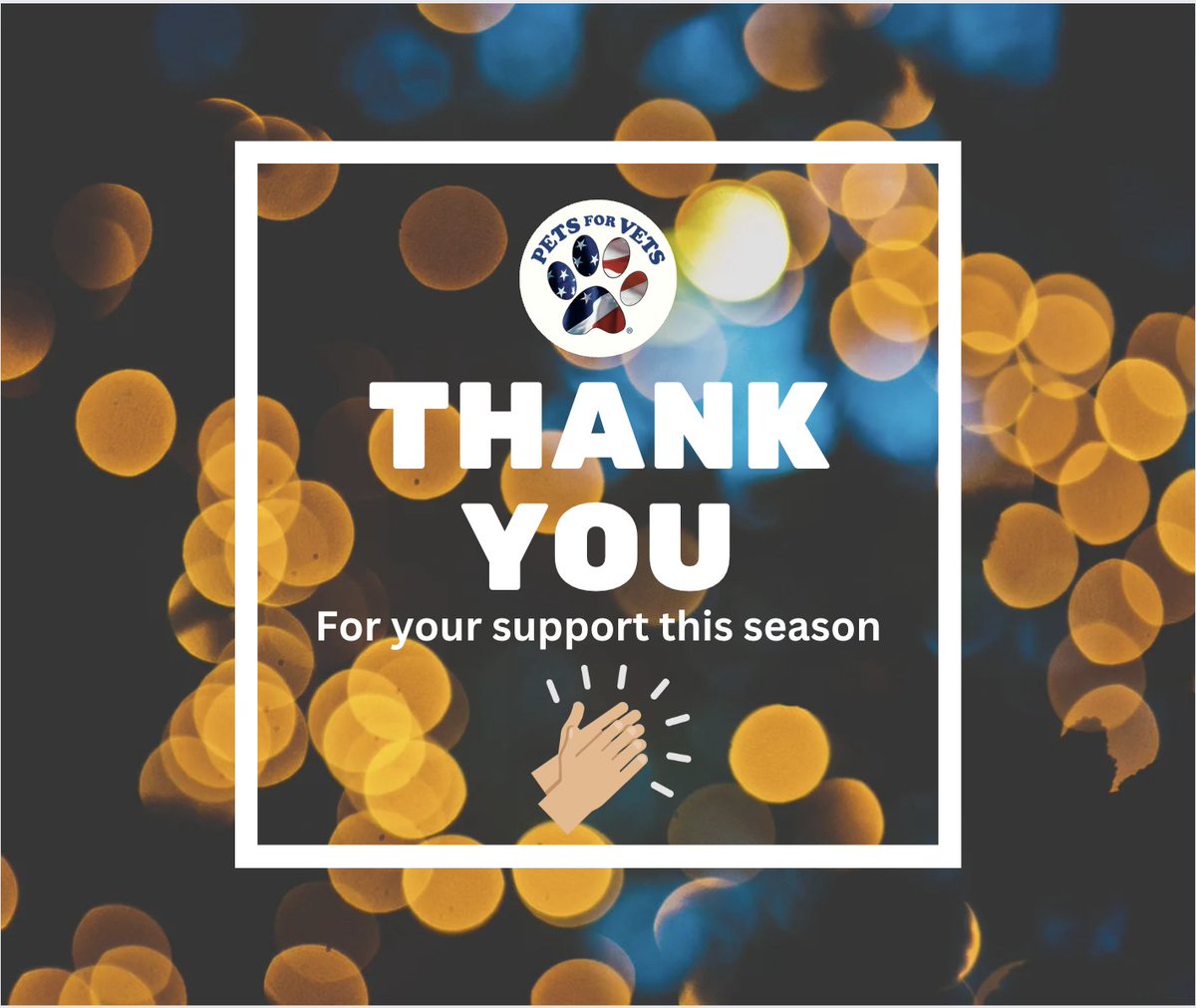 Thank you to all who supported us on Giving Tuesday! We simply cannot do what we do for Veterans and rescue animals without your support! If you would still like to give please visit petsforvets.com/donate.