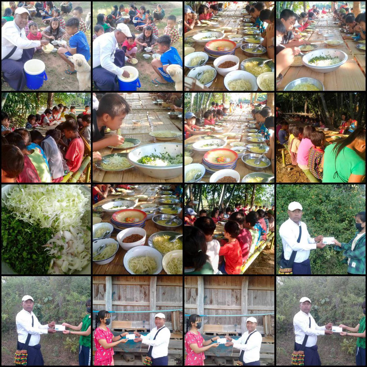 hnaungkyoe94's tweet photo. On behalf of Ma Shoon Lae’s birthday donation,U Zaw Min Htike, Rural Land Association, donated #food ( Noodles & eggs ) to #Kayan, #Kayaw Displaced Families in #Demawso ,#Loikaw Twps , Karenni State on November 29.
#WhatsHappeningInMyanmar
#2023Nov29Coup
#HelpMyanmarIDPs https://t.co/adWMXFW0t5