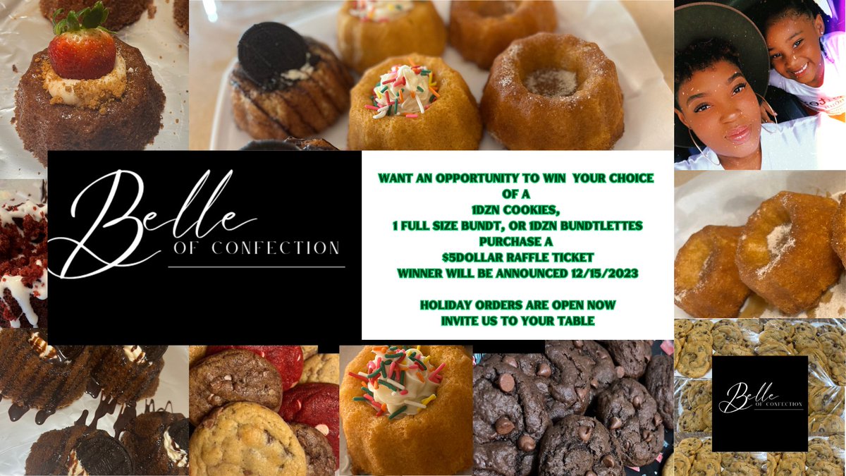 Hello Knights, invite Belle of Confection to your table by purchasing a raffle ticket. Raffle Tickets are $5!!! The winner will be announced 12/15/23. Holiday orders are now open... Invite us to your table!! <a href="/kahlams/">Kahla Middle School</a> <a href="/kahla_athletics/">Kahla MS Athletics</a> #everydayeveryKnight