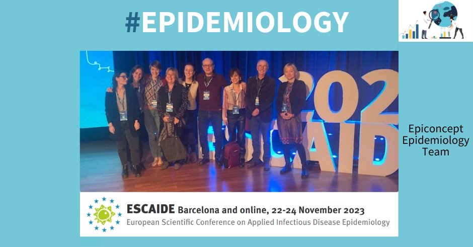 [EPIDEMIOLOGY] 1 week after the start of the ESCAIDE conference, our Epidemiology team came back enthusiastic about this edition in Barcelona! Here is a photo of our team on site!  #VaccineEffectiveness #Epidemiology #ESCAIDE2023
