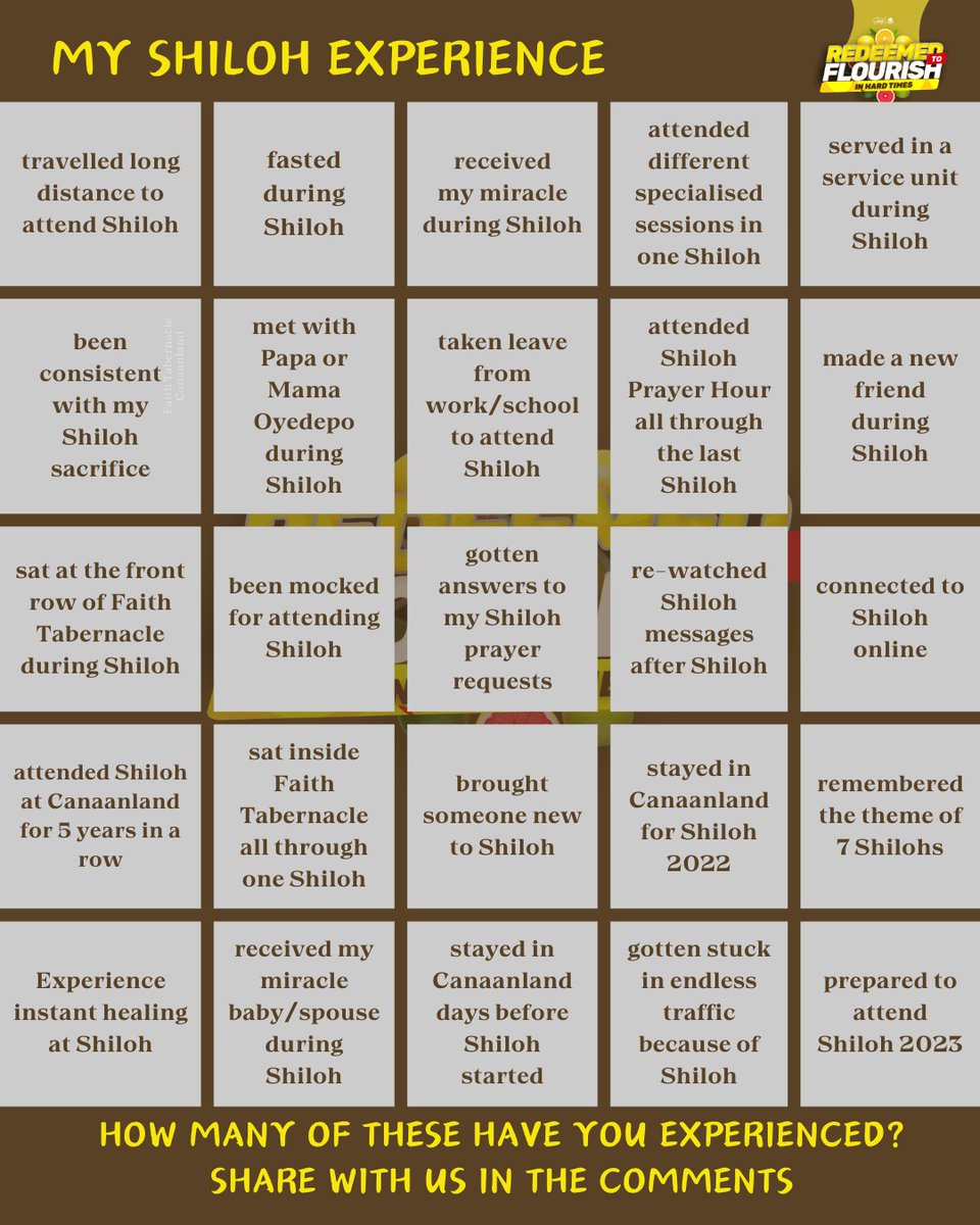 ft_canaanland's tweet photo. How many of these have you experienced? https://t.co/lBlJhVWoFX