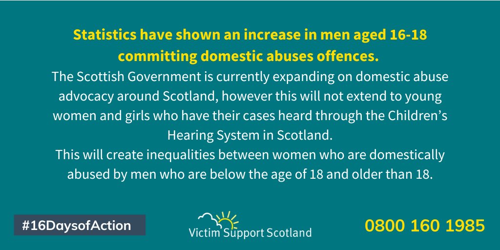 We have concerns that the proposals in the Children (Care and Justice) (Scotland) Bill will negatively affect women and girls who are victims of domestic abuse where the perpetrator is under 18. #16DaysofAction