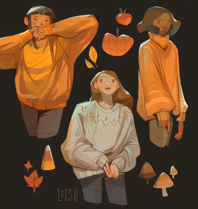 「orange sweater」 illustration images(Latest｜RT&Fav:50)