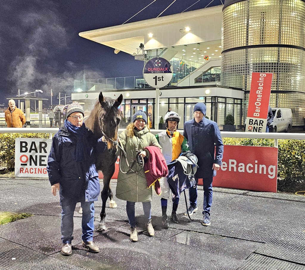 DREAM TODAY wins for <a href="/adomcguinness1/">Ado McGuinness Racing</a> and <a href="/ShamrockTBS/">Shamrock Thoroughbreds</a> 
Ridden by <a href="/RclearyRory/">Rory Cleary</a> 

In the Christmas Party Nights at Dundalk Stadium Handicap