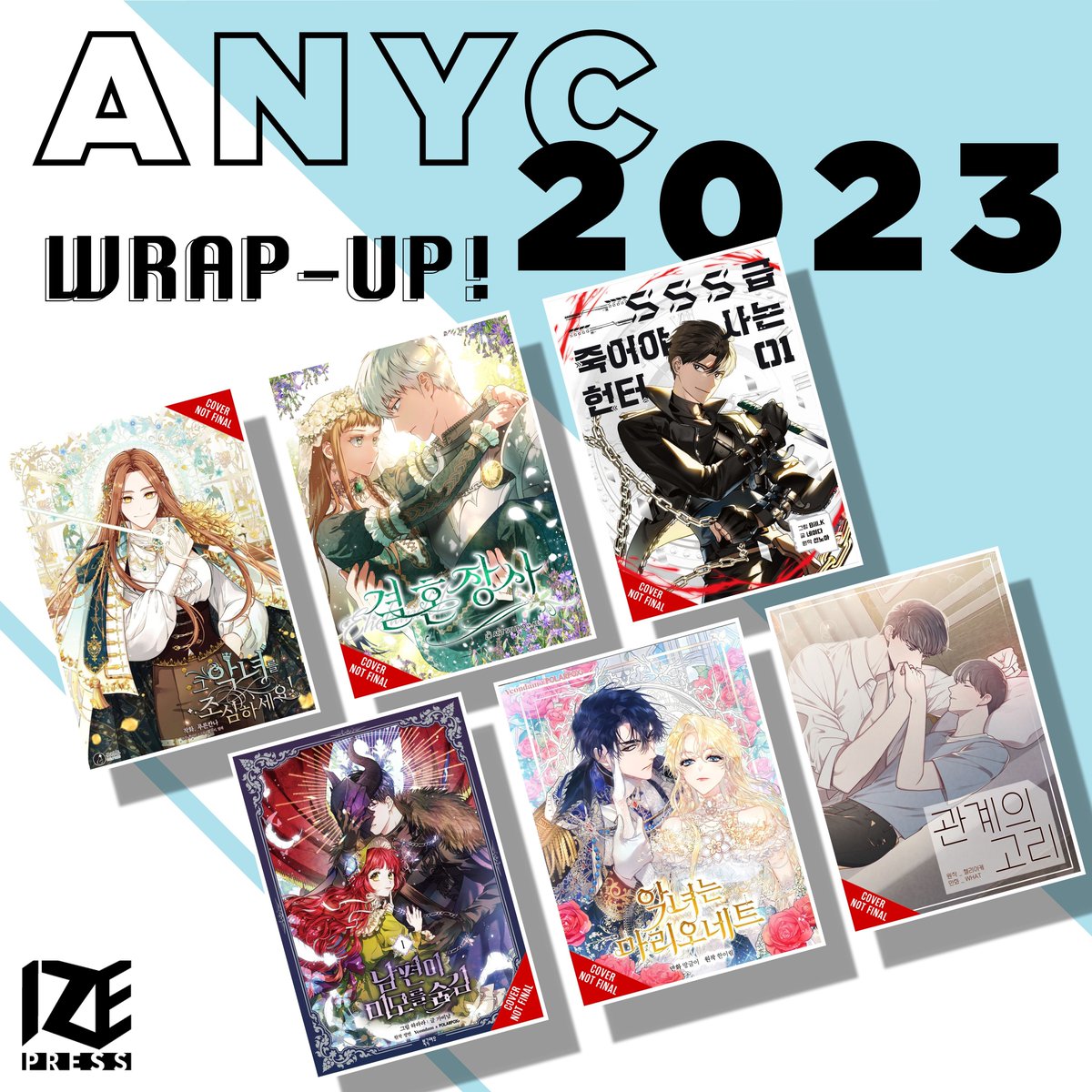 izepress's tweet photo. In case you missed it, we have SIX new manhwa titles coming to print! 🤯 

Along with our first Boys Love title, the Ize Press catalog is quickly growing. Is there enough space on your bookshelves?

Read more: https://t.co/QwSjBwLJPd https://t.co/XfCup1K5Hm