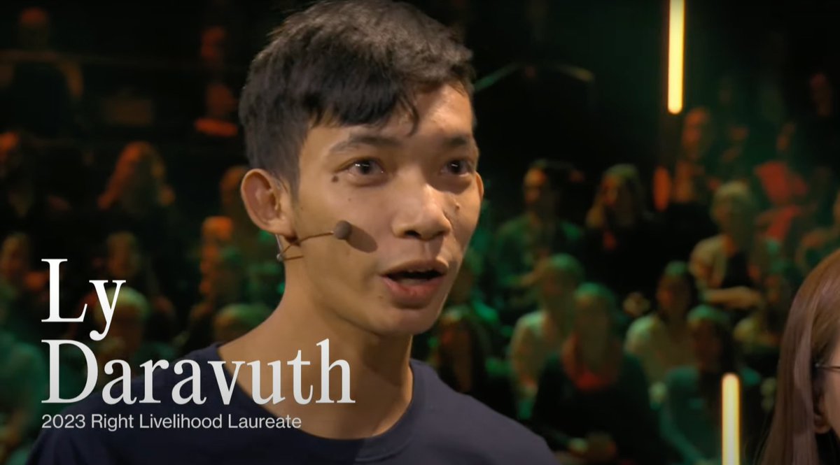 'Environmentalists around the world are being oppressed for their activism, so it is our duty to make the oppression hear that we deserve a better environment,' says 2023 #RightLivelihood Laureate @CambodiaMother