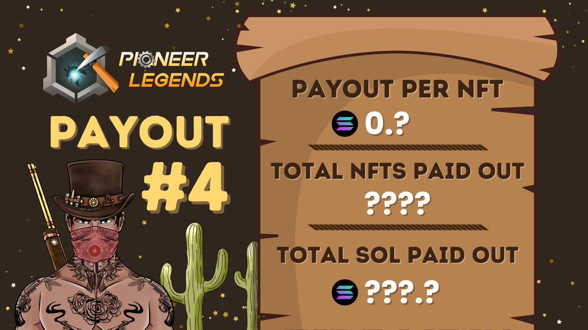 I am seeing a lot of guesses in the <a href="/pioneerlegendio/">Pioneer Legends</a> discord. Let's turn that into a contest. 

Will pick two random winners who guess our upcoming 4th payout amount correctly. 

🎁 2* 5K $SCS

Accounts have to be following <a href="/pioneerlegendio/">Pioneer Legends</a> and <a href="/Legacyzzzzz/">Legacyz 💡</a> 

Psst. <a href="/solcasino/"></a>