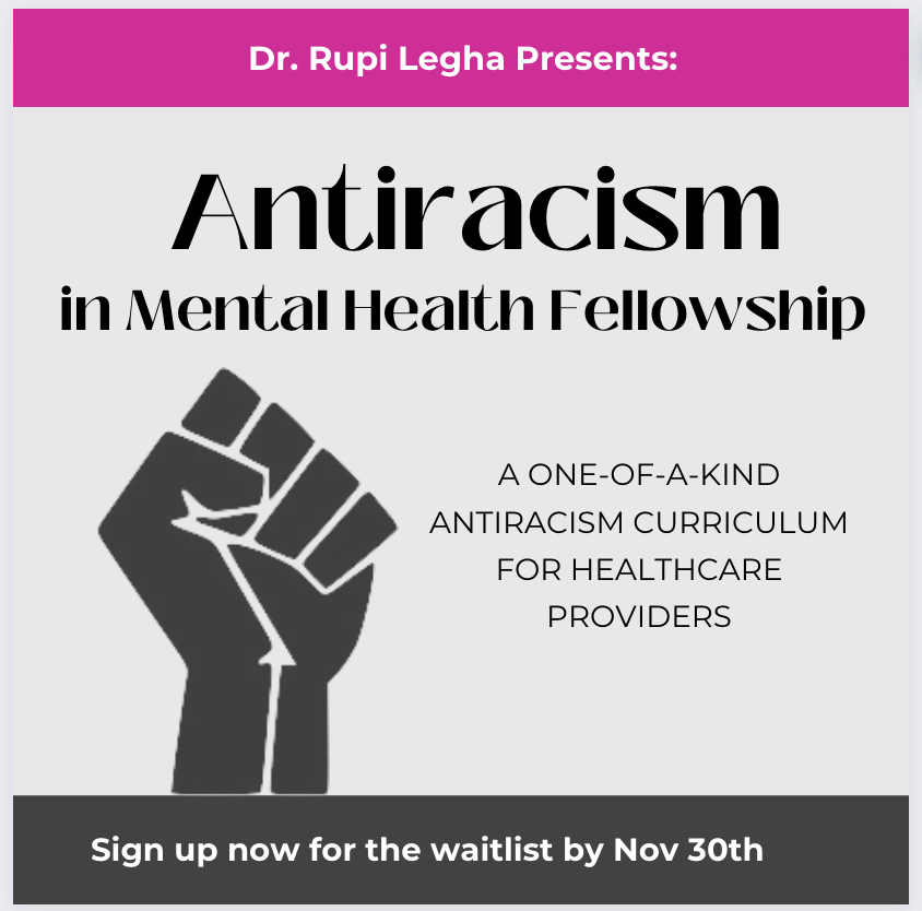 Calling all #HealthHeroes! Let's protect people against #racism during clinical care✊ Join me in the groundbreaking 'Antiracism in Mental Health #Fellowship' 🌈 For more info and to secure your spot on the waitlist: conta.cc/3MFcqvs #MentalHealth #Psychiatry #Education