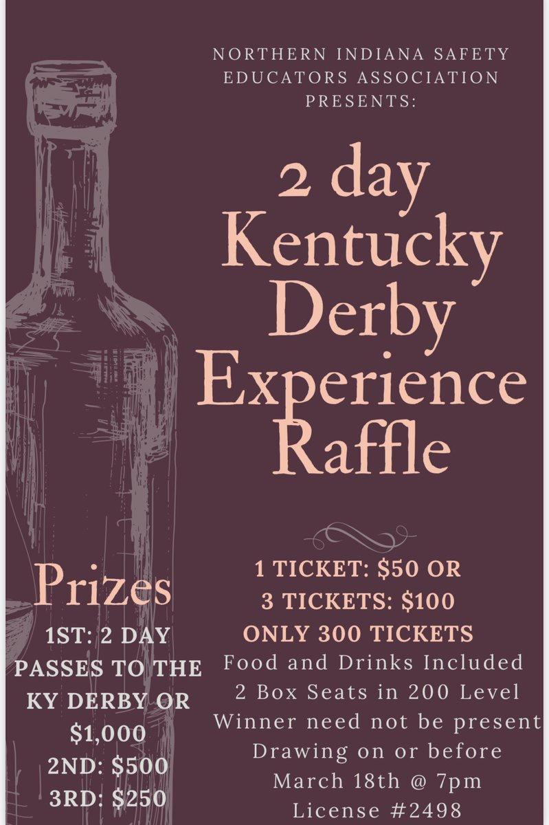 NISEA_In's tweet photo. NISEA has your chance to win a pair of two day tickets to the Kentucky Derby, both KY Oaks &amp; KY Derby passes in an all inclusive box for Friday &amp; Saturday. 

For further information on tickets and prizes, please visit our Facebook and Instagram pages. 
Instagram- n_i_s_e_a https://t.co/OgiSvLm2hm