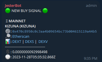 AJRuecker's tweet image. I didn't start as a Dev.
I started as a trader.
I built @JesterBotEth primarily for a friend I know to use, but also for myself.
Too easy. +50% gain on $KIZ
#TradingBot #TradingAlgo #quant #JesterBot $JEST @ShurikenTrade