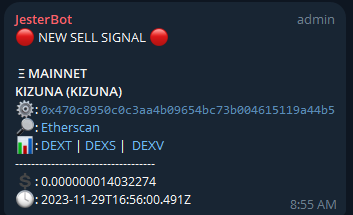 AJRuecker's tweet image. I didn't start as a Dev.
I started as a trader.
I built @JesterBotEth primarily for a friend I know to use, but also for myself.
Too easy. +50% gain on $KIZ
#TradingBot #TradingAlgo #quant #JesterBot $JEST @ShurikenTrade