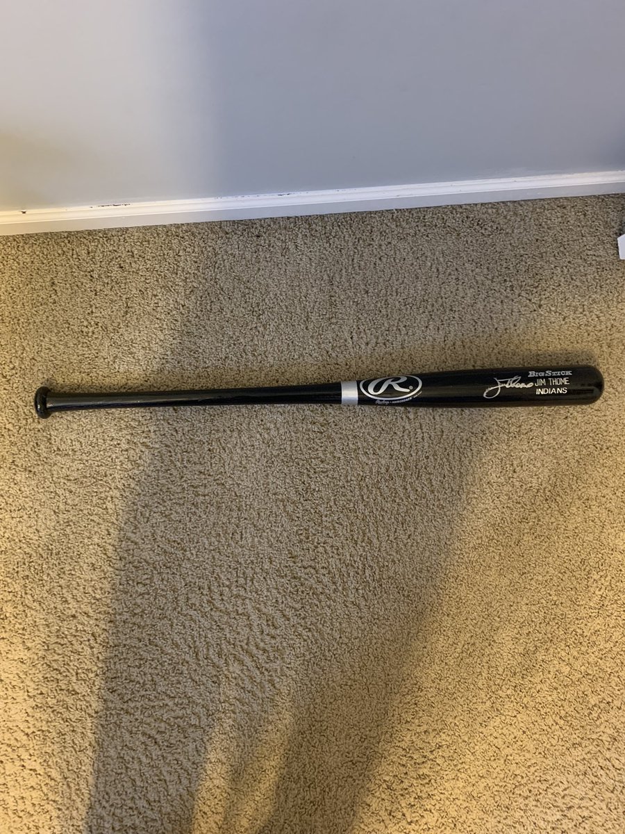 DealerTip's tweet photo. Jim Thome autographed Cleveland Indians Bat $300. #cleveland #clevelandindians #indians #guardians #clevelandguardians #baseball #hof #baseballhof #jimthome #thome #progressivefield #jacobsfield #mlb #bat #autograph https://t.co/J0nTeb4XZk