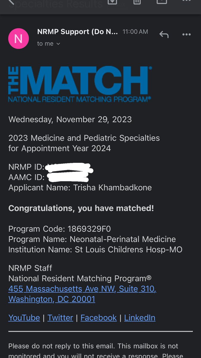 Trish Khambadkone, MD (@t_khambadkone) on Twitter photo So incredibly excited to announce I MATCHED at my number one choice for NICU fellowship! <a href="/washu_nicu/">Wash U in St. Louis Neonatology Fellowship</a> <a href="/WashU_PedsRes/">Washington University Pediatrics Residency</a> @WUSTLPeds So incredibly excited to announce I MATCHED at my number one choice for NICU fellowship! <a href="/washu_nicu/">Wash U in St. Louis Neonatology Fellowship</a> <a href="/WashU_PedsRes/">Washington University Pediatrics Residency</a> @WUSTLPeds