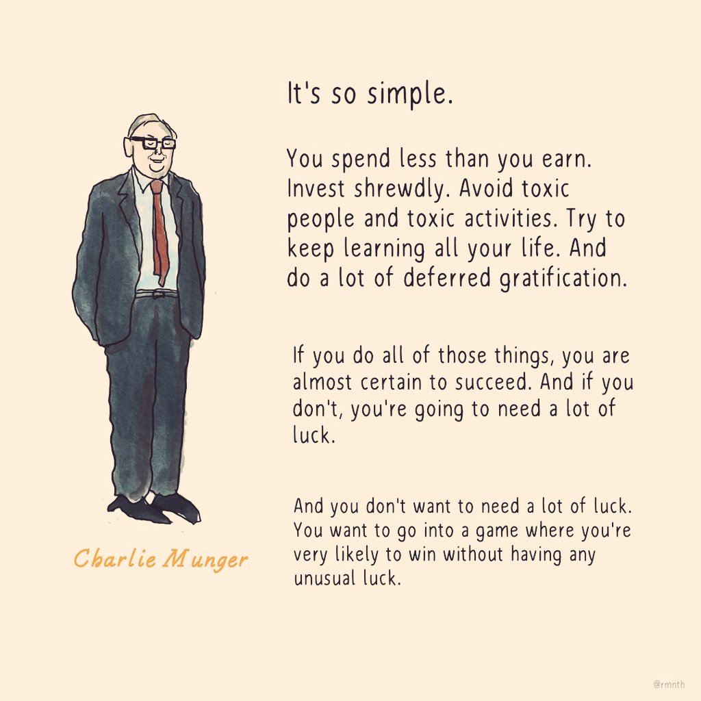 RIP Mr Munger. Solid advice.