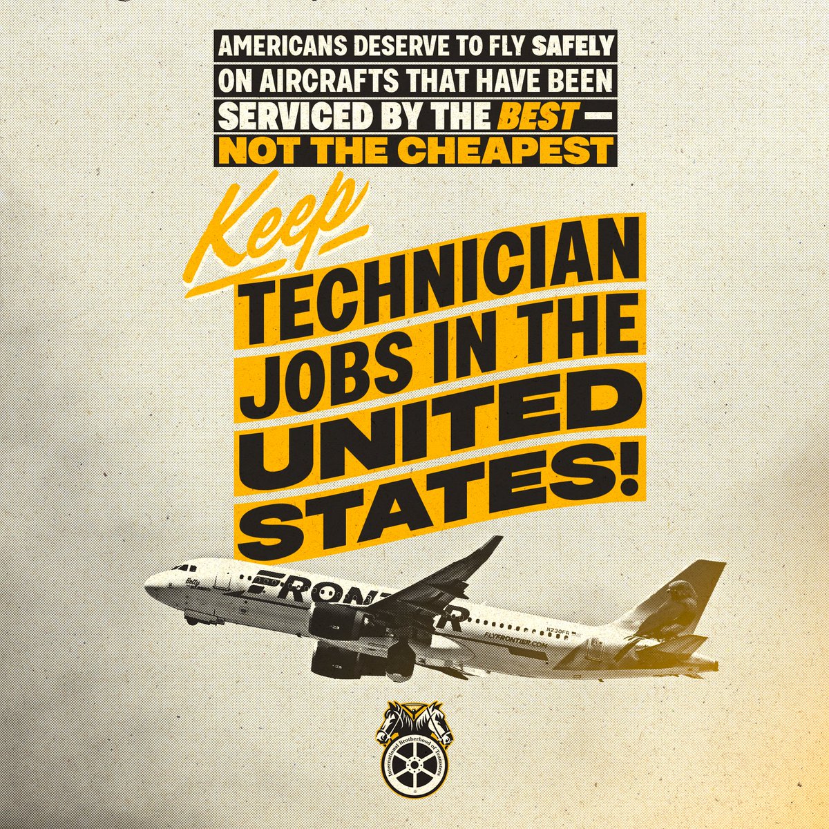 American aviation technicians are the best in the world, and the flying public in this country deserves the best. ✈️ Tell your Senators to keep their jobs in the U.S. actionnetwork.org/letters/59cab5… #1u