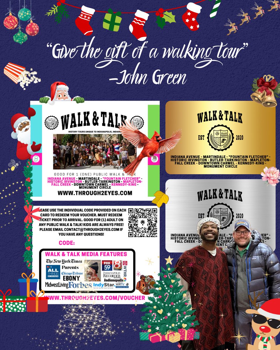 Vouchers are 2 for $50 and 5 for $100 and I will deliver them to you if you're in the Indianapolis area! through2eyes.com/voucher

You may already be aware, but we also have GROUP gift cards available this year, those can be ordered online here: through2eyes.com/giftcards