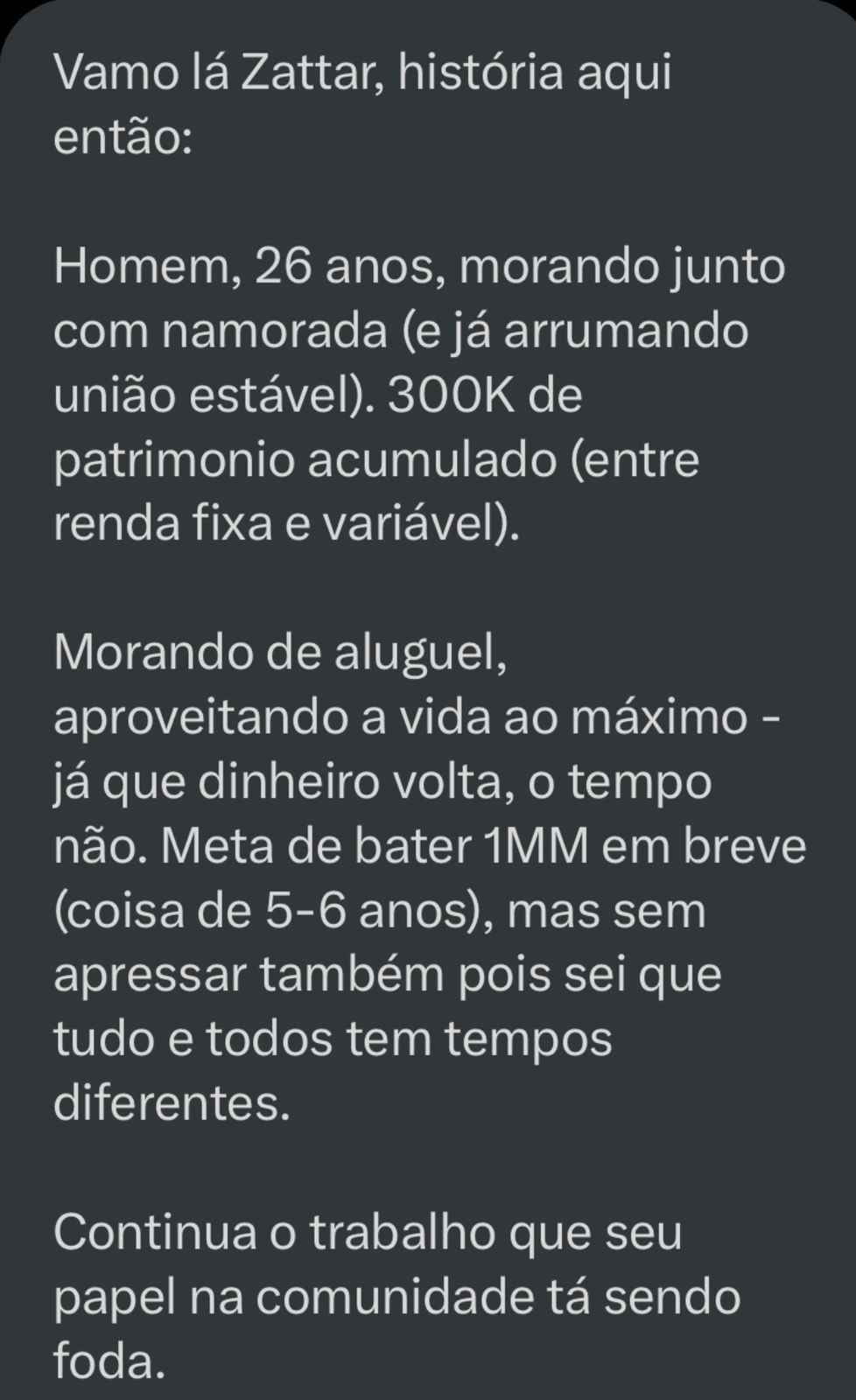 O que acham? Eu estou com a namorada sem trabalho e vi isso aqui