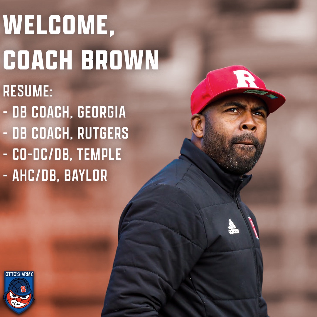 We are so excited to welcome Coach Fran Brown @franbrownuga to the Orange family🍊! Can’t wait to cheer you on for many seasons to come #defendourhouse