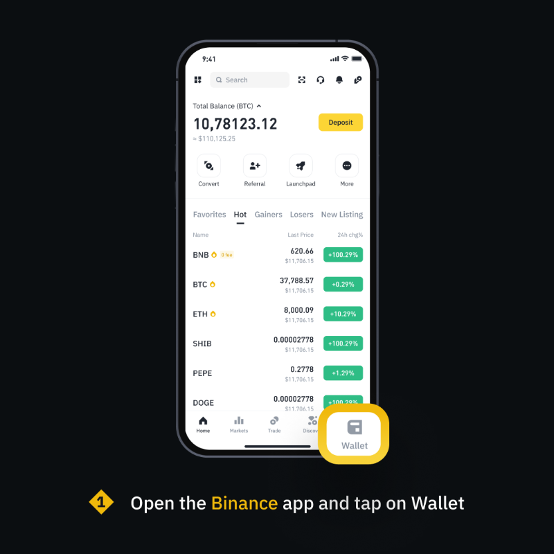 binance's tweet photo. Looking to set up your #Binance Web3 Wallet?

It's as easy as 1, 2, 3.

Literally 👉