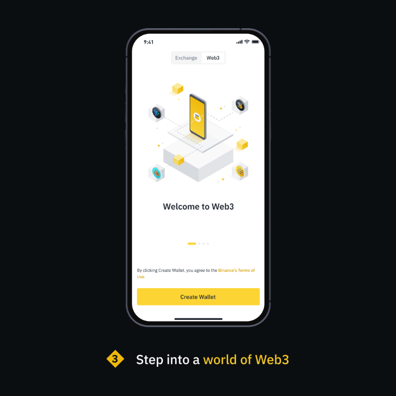 binance's tweet photo. Looking to set up your #Binance Web3 Wallet?

It's as easy as 1, 2, 3.

Literally 👉
