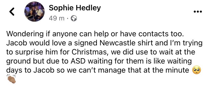 SophieHedley's tweet photo. @NUFC @CallumWilson @trippier2 @seanlongstaff97 @brunoog97 https://t.co/EEiWNCBE6W