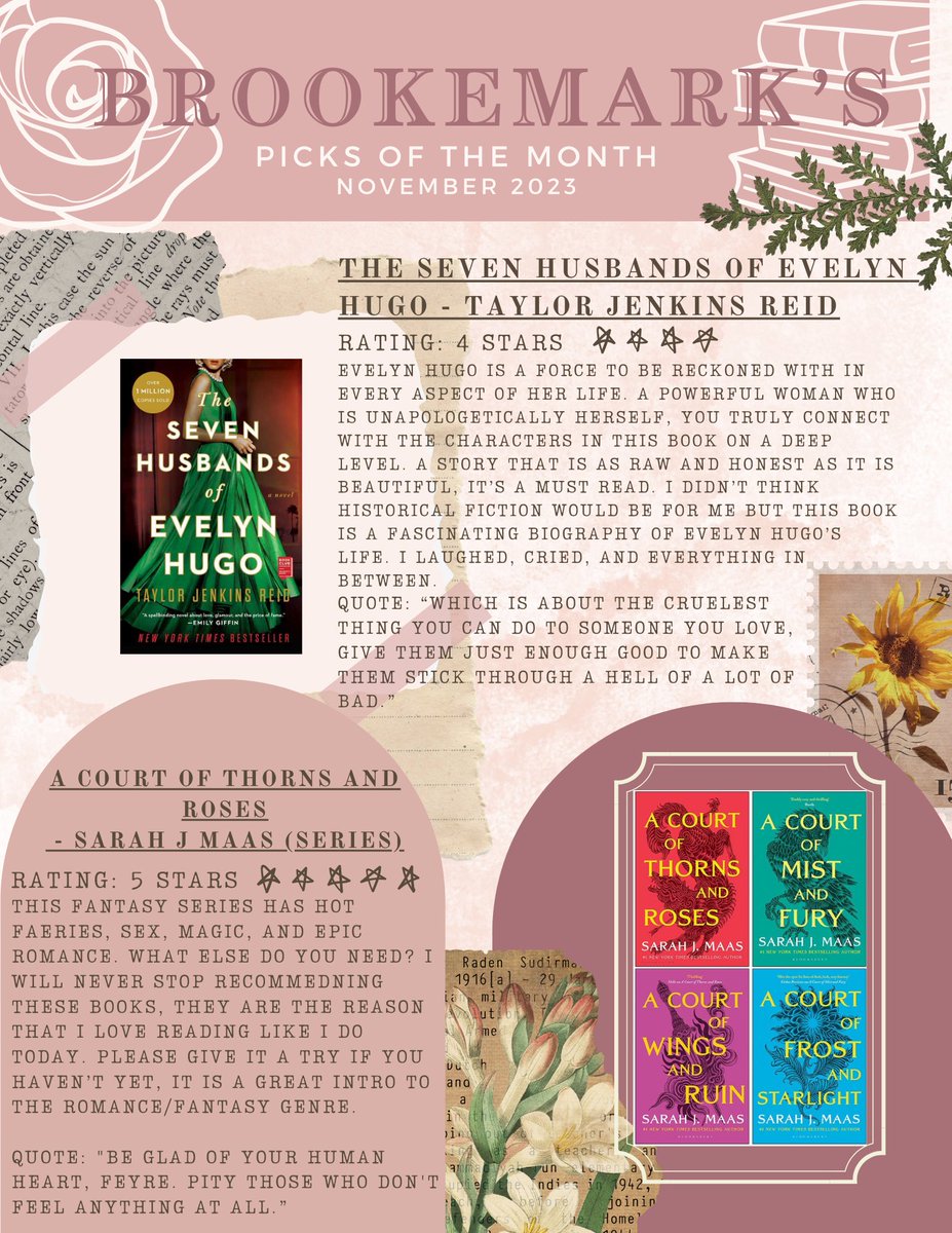 brookeab's tweet photo. Introducing…….
 Brookemark’s Picks of the Month 📚 ♡

This is a newsletter that I’ll put out at the end of every month to tell you my favorite reads and recs! 

My passion is books and I love sharing that with you all, please let me know any feedback and HAPPY READING!!! ♡ https://t.co/TABTfonejv