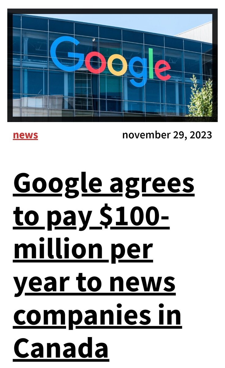UCP supporters and conspiracy theorists: TrUdEaU iS CeNsOriNg Us! 

Me: No, he's saying Canada deserves to be paid for their content and eventually Google will cave because they too want $$ from ad revenue 

Google: #BillC18