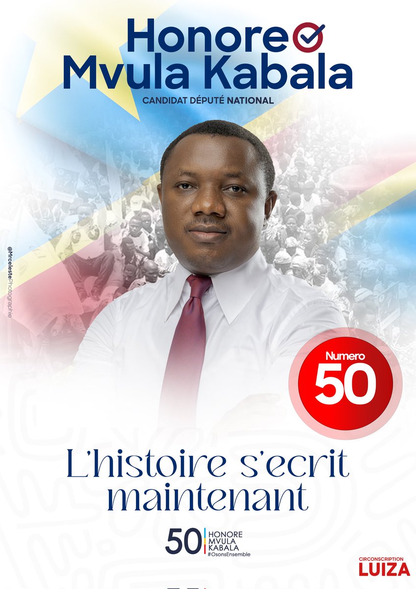 HonoreMvula1's tweet image. L'histoire de LUIZA s'écrit maintenant avec vous !
Rendez-vous dans quelques jours .
Monsieur 50
#HMK