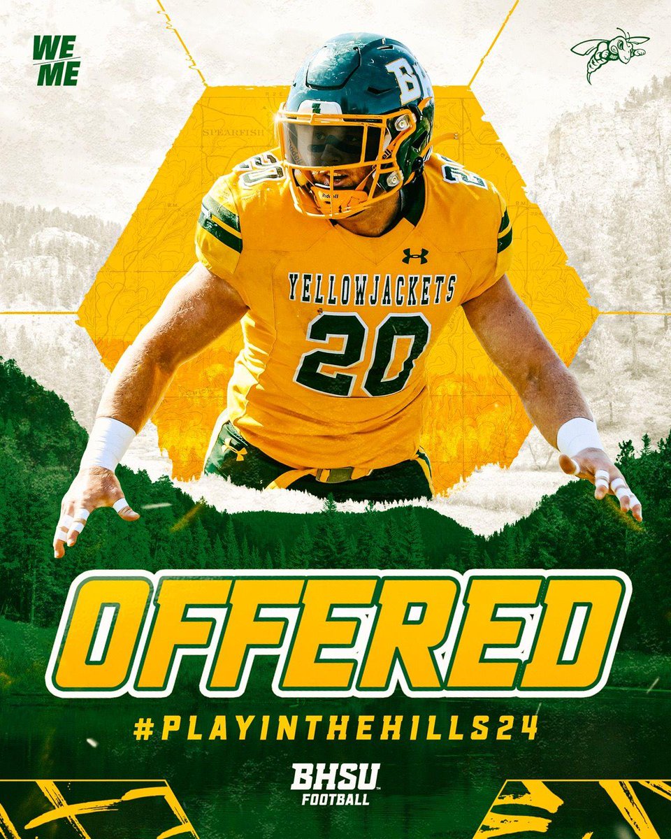 Thank you <a href="/coachnighttrain/">Jonathan Cervantes</a> and <a href="/BHSUFB/">BHSU Football</a> for the offer to continue my academic and athletic career at Black Hills State! <a href="/BreskeJosh/">Coach Breske</a> <a href="/CoachJB_Brown/">Coach 'JB' Brown</a> <a href="/PalmerRidgeFB/">Palmer Ridge Football</a> <a href="/PalmerRidgeAD/">PRAD</a> #WEoverME #PlayInTheHills
