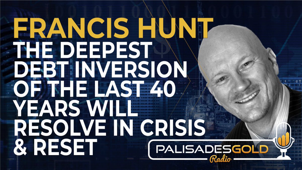 PalisadesRadio's tweet photo. Francis Hunt: The Deepest Debt Inversion of the Last 40 Years Will Resolve in Crisis and Reset
https://t.co/HVqYlQafuS
@themarketsniper #FrancisHunt #Gold #Silver #MacroStructure #BullFlag #CappingGrindLine #GoldSilverRatio #Volatility #BullMarkets #YieldCurveInversion #Currencies #Platinum #Palladium #AntiFiat #Crypto #DebtMarket #CurrencyMarkets #TheMarketSniper
