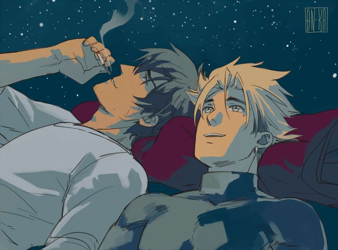 kaa05n2's tweet photo. At last, my piece for the @vashwoodbigbang ! Illustration for @verdant_kaze's lovely fic, I adore it so much I have no enough words to describe it 😭❤️

#vashwoodbigbang #vashwood https://t.co/J8F53puEX4