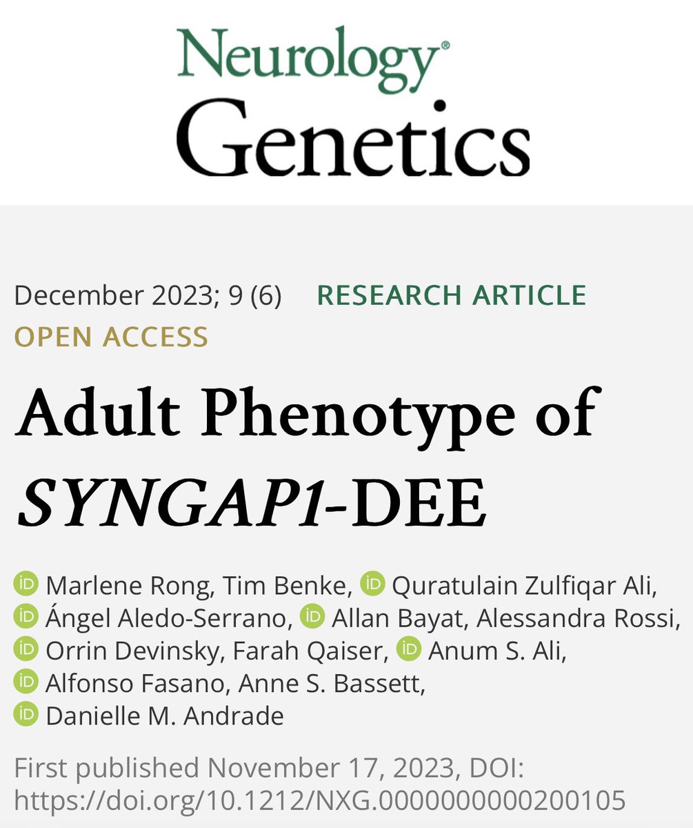 What happens when they grow up? Thanks to this wonderful collaboration we can tell! <a href="/cureSYNGAP1/">CURE SYNGAP1 aka SynGAP Research Fund 501(C)(3)</a> @marlenerong <a href="/AledoNeuro/">Ángel Aledo-Serrano</a> <a href="/AllanBayat/">Allan Bayat, associated professor</a> <a href="/epilepsia/">Orrin Devinsky</a> <a href="/DrAlfonsoFasano/">Alfonso Fasano</a> <a href="/AleRossiNeuro/">Alessandra Rossi</a> #AES2023