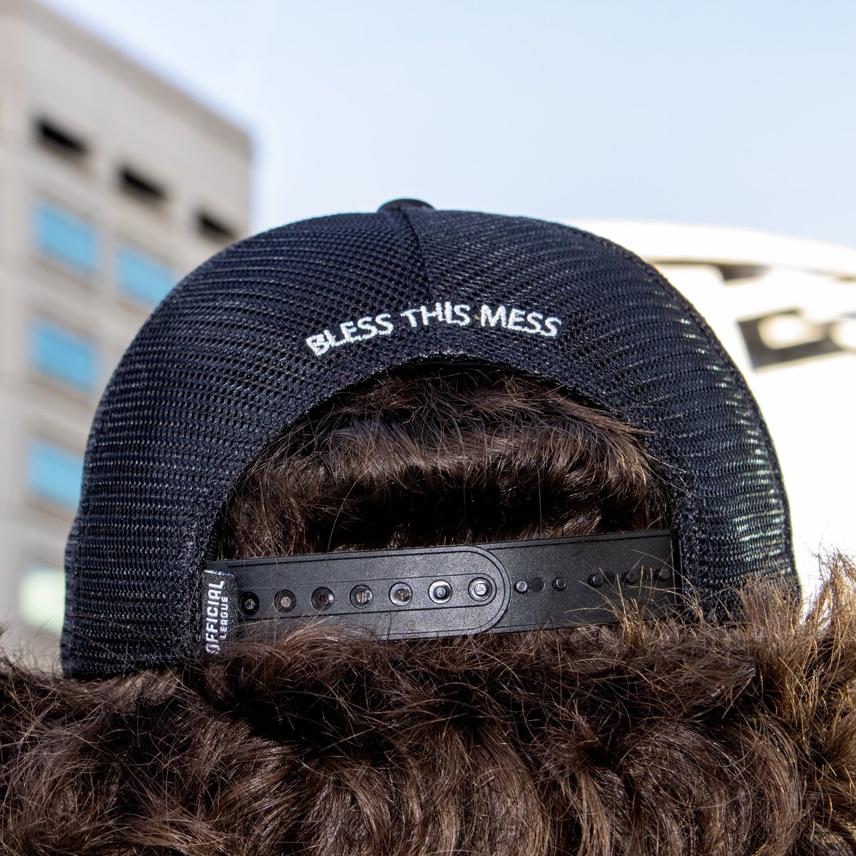inspired by u.s.girls most recent studio album, “bless this mess,” this all mesh cap is a tribute to the band’s soulful vibes. this black beauty is not just a hat, but a piece of art that screams style, substance, and a dash of rebellious spirit.