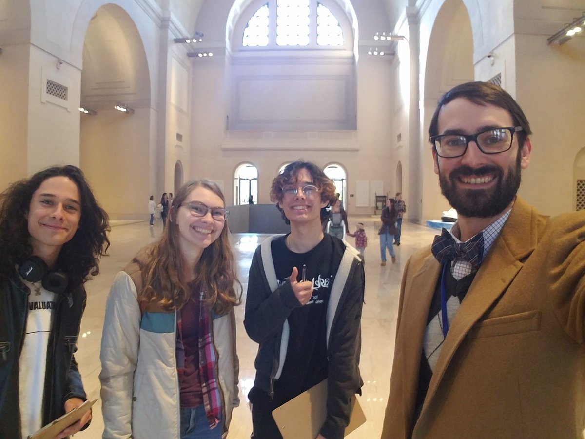 TWoodVPHS's tweet photo. What a great quick field trip the Valley Park APUSH crew took to the @StlArtMuseum! It was a lot of fun to trace US History through the American galleries. It's always a thrill to see the work of George Caleb Bingham in person! https://t.co/DDapzJgpGX