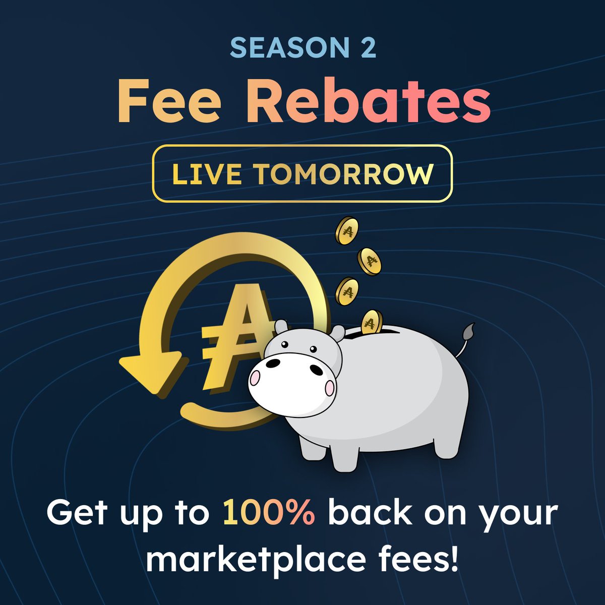 Take a break from marketplace fees! Introducing Fee Rebates 🎉 It's simple: The more $JPG you hold, the cheaper the marketplace fees get! Get back a % of your trading fees every time you transact on JPG Store ✅ We made it tier-based so EVERYONE can participate. A quick 🧵: