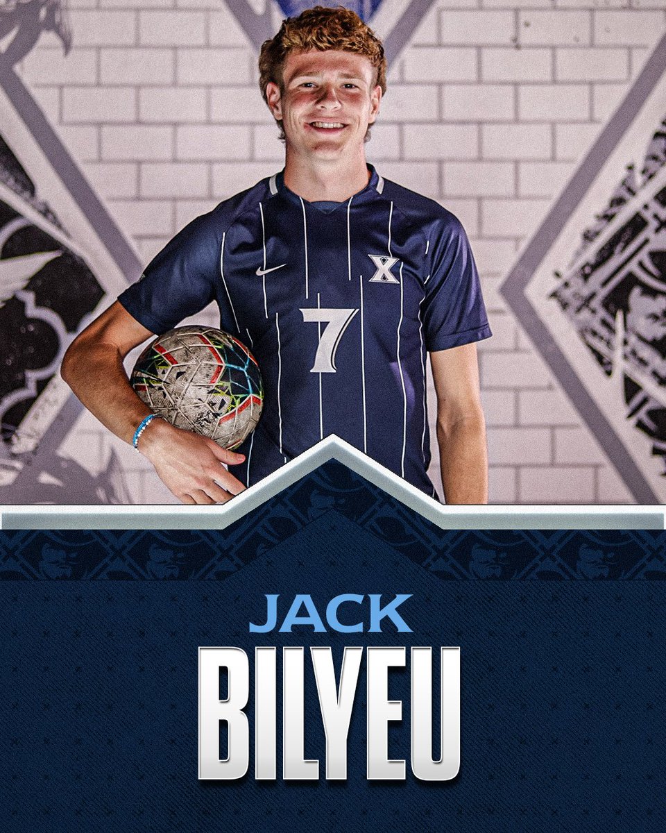 XavierMSOC's tweet photo. Signed ✍️ 

Excited to add Jack Bilyeu to the program! The midfielder joins the Musketeers from Indianapolis, Ind. (Lawrence Central HS). 

➡️ https://t.co/4UdHjYxseu

#LetsGoX https://t.co/f6CxffgJ0S
