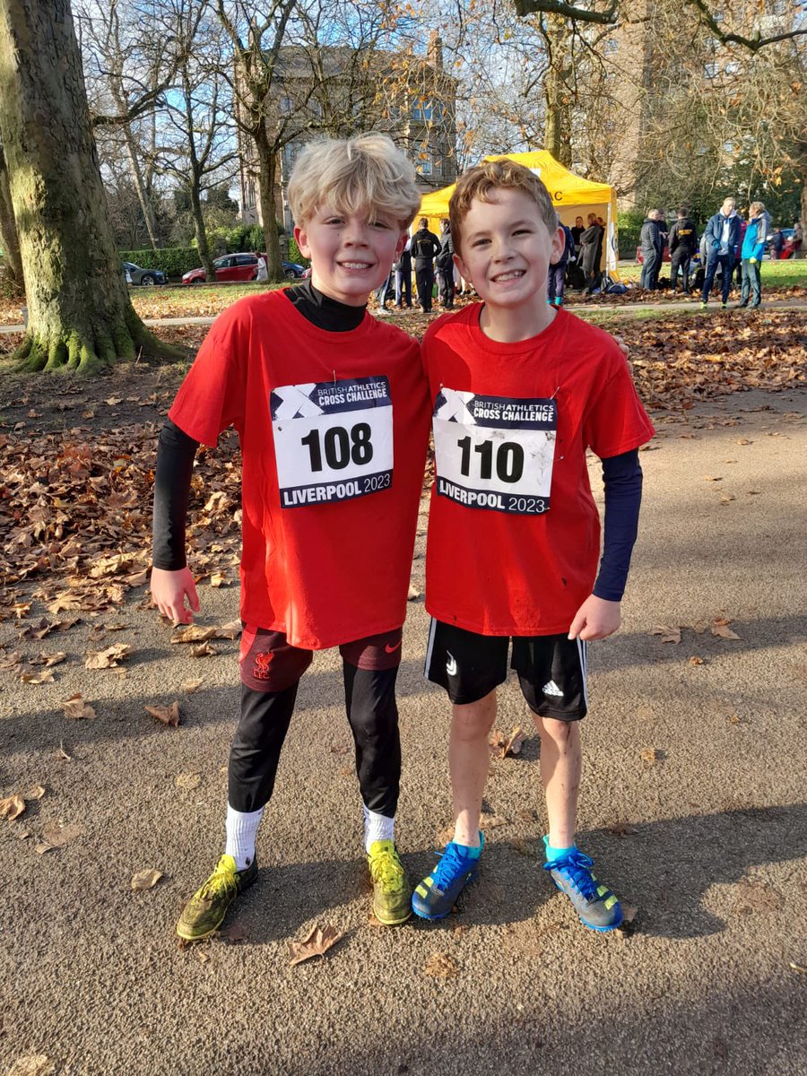 Two of our amazing Year 6s represented St Helens at the British Athletics Cross Challenge last weekend, after taking first and second for Corpus Christi in the local heats. Great work Will and Owen!
@FullOfBeansFit @StHelensSG @BritAthletics 
#togetherweDREAM #whereitstarts