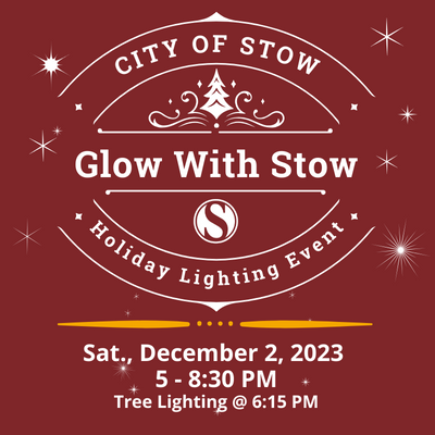 FuninStow's tweet photo. The countdown has begun.  Only 3 more days until the spectacular GLOW WITH STOW Event!
Join the festivities and enjoy so many fun activities, food trucks, sparkling lights, music, Santa &amp; Mrs. Claus, ice sculptures, reindeer, and so much more!
https://t.co/XT8swf8hBe https://t.co/TUd57ukUH8