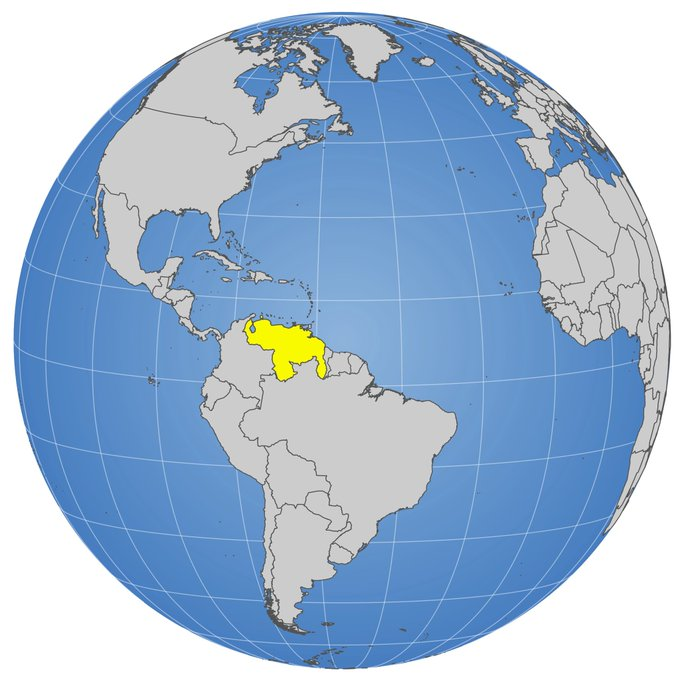 AntroCanal's tweet photo. Nuestro mapa en el globo terráqueo #30Nov #MiMapa #Esequibo 

Comparte  #RT, descarga y súbelo a tus redes sociales. Que se haga viral! 1.075.987 km2 https://t.co/GIlsrZ6kWJ