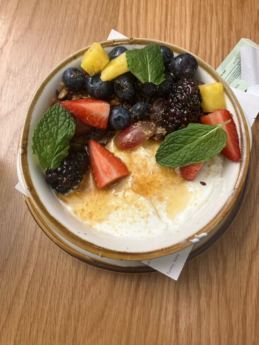 tblsnyder1's tweet photo. Yogurt, Honey and fruit bowl.
Honey was incredible and local!
#SpeckledEgg https://t.co/b6m6E6mTvy
