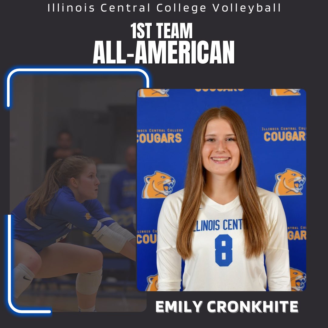 1st Team All-American. 

Emily finished #2 in the nation with 934 digs, averaging 5.59 D/S✨👑 <a href="/cronkhite_e/">Emily Cronkhite</a>