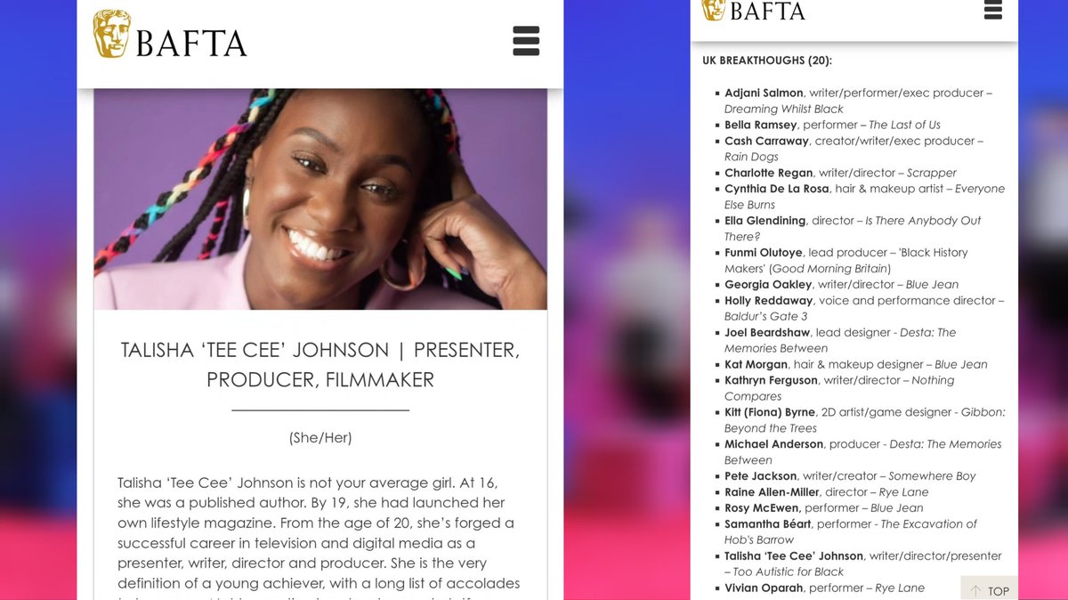 ELATED to share that I'm a '2023 #BAFTABreakthrough UK' &amp; honoured to be amongst a TOP TIER cohort of talent incl. Bella Ramsey, Adjani Salmon &amp; Raine Allen-Miller (to name a few)👌🏾 

Thank you <a href="/BAFTA/">BAFTA</a> 🙏🏾

PS: Unfortunately I missed the photoshoot due to being on holiday.