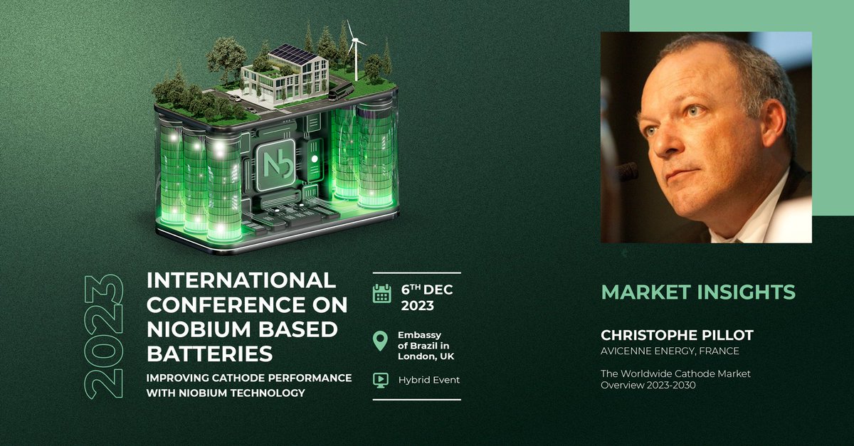 Meet more speakers of the 2023 International Conference on #Niobium Based #Batteries. The event has been organized by CBMM and the Embassy of Brazil in London. Register now to learn the latest progress in advanced #cathode active materials: niob.tech/registration