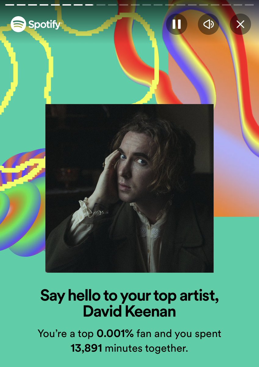 7four7's tweet image. My listening has been all over the place this year yet I’m not entirely surprised by this. My ears are grateful for all those minutes. I’m grateful I was told about @DavidKeenanmuso