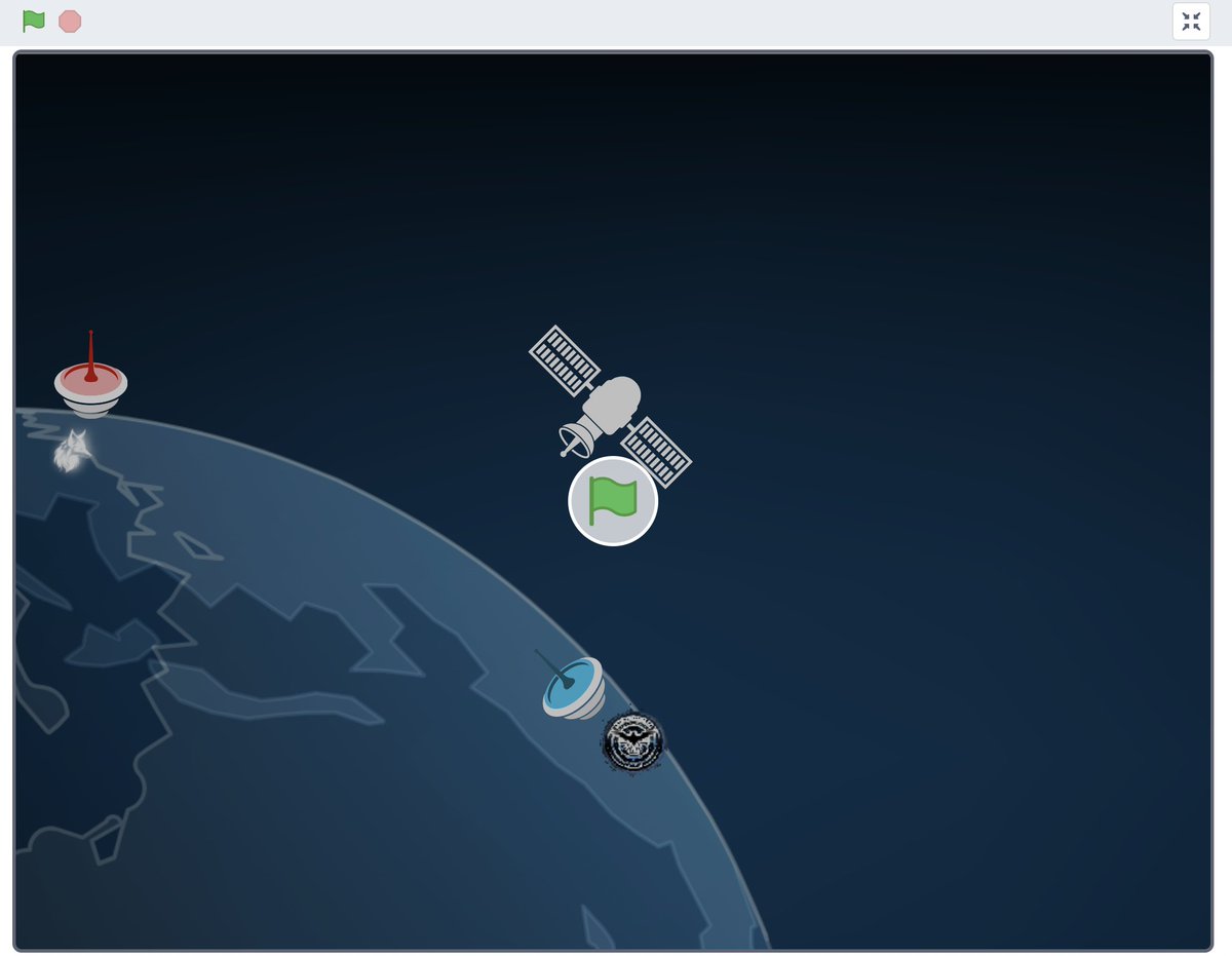BootUpPD's tweet photo. Day 4 of #CodeQuests: Satellite Transmission! 🚀 Upload crucial code by adjusting satellites. Help us transmit vital info to headquarters. Your mission: Control satellite trajectory and orientation. Code for victory! 💻🛰️ #TechMission #CSEdWeek https://t.co/15fksKzuMo https://t.co/8aOqAGgO81