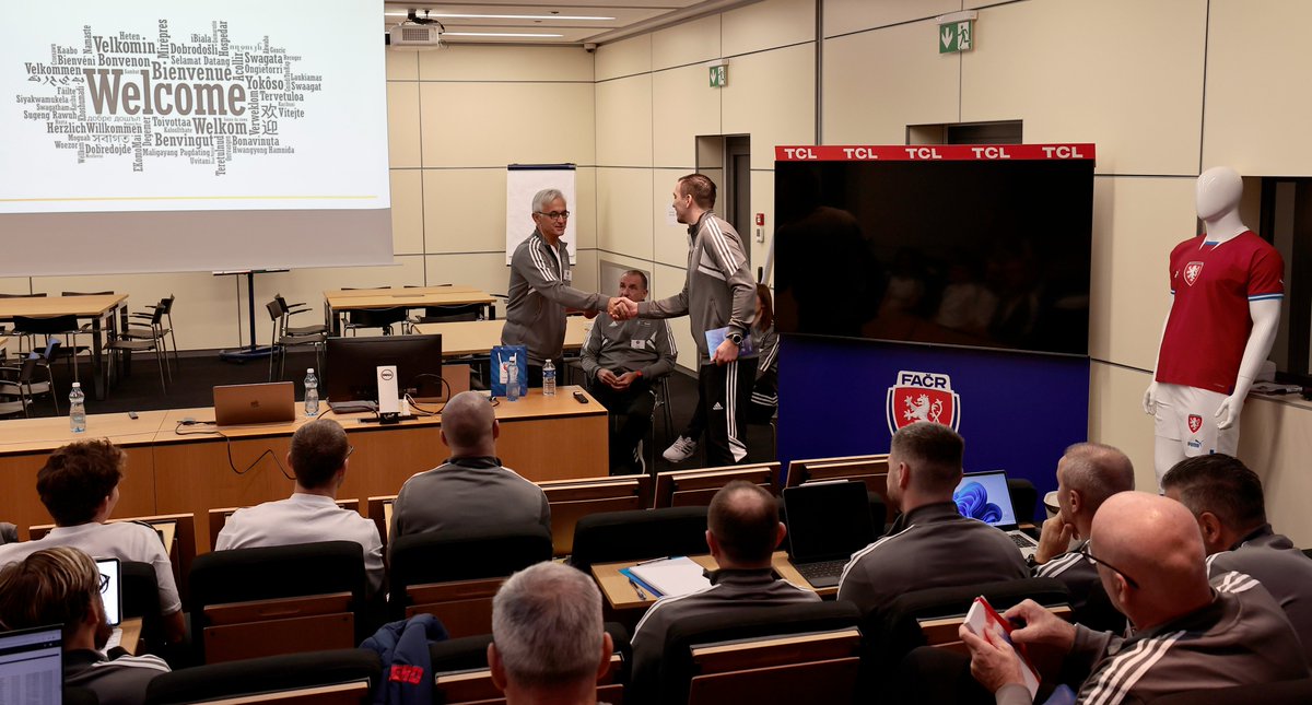 Marty_Vlk's tweet photo. UEFA Share Fitness for football in Prague. Two months of preparation, four days of sharing, learning, discussing and networking with the representatives of 12 different national associations and four fantastic learning facilitators.
#UEFA #UEFASHARE #Coacheducation #Czech FA https://t.co/pUfIpQIGqV