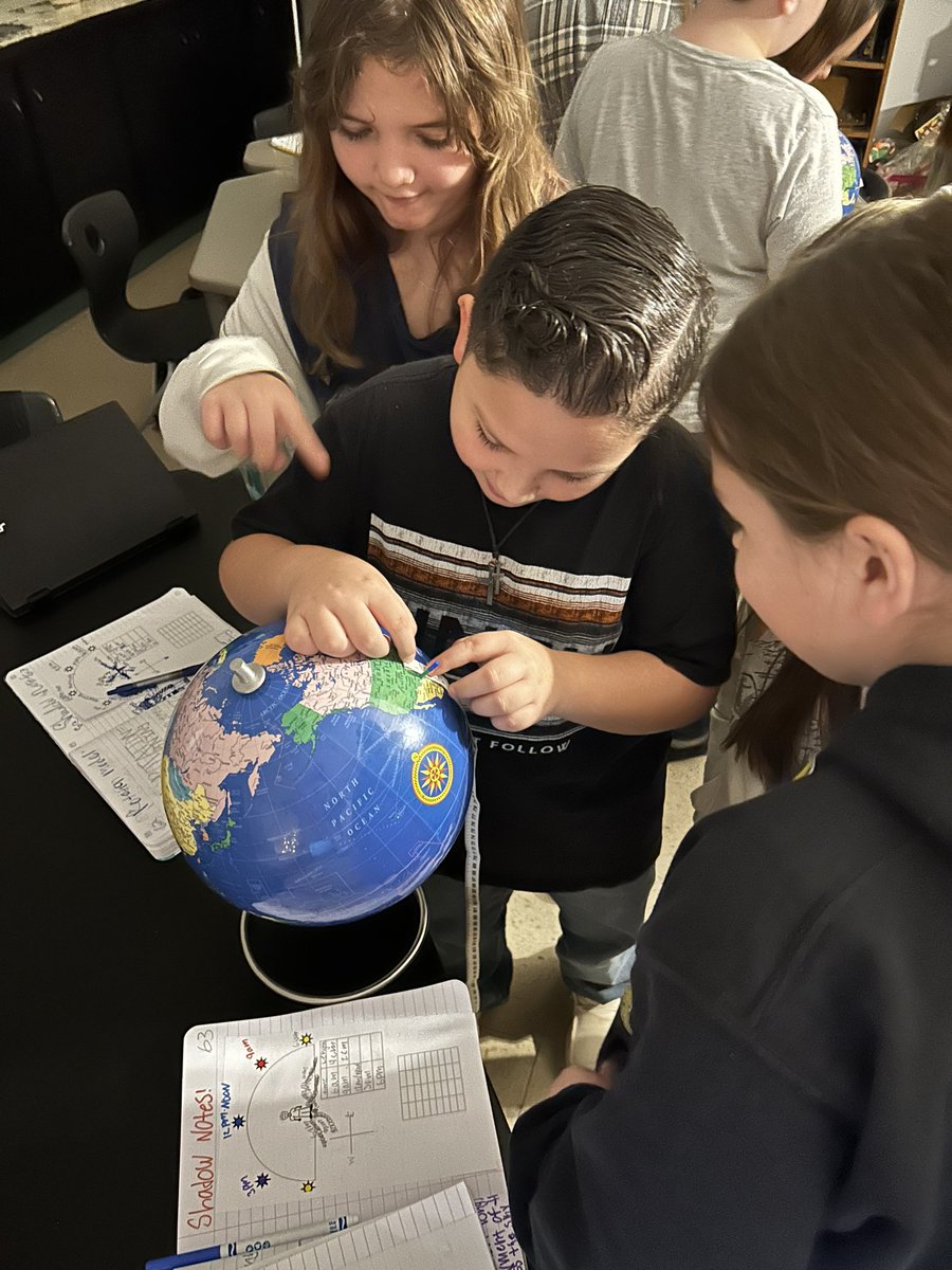 Measuring how shadow length changes as the Earth rotates its axis 🌎☀️📏