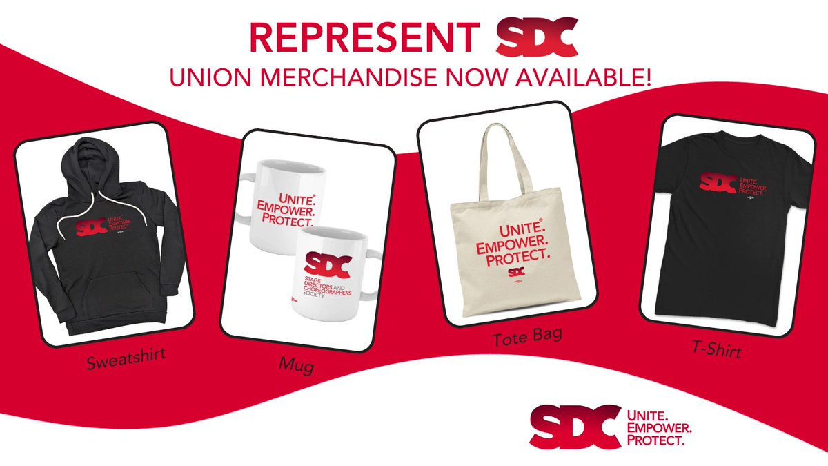 SDC | Stage Directors and Choreographers Society (@sdcweb) on Twitter photo SDC supporters can now represent the Union with swag from our new merchandise store!
$5 from every item purchased will be donated to <a href="/SDCFoundation/">Stage Directors & Choreographers Foundation</a>’s programming.
The store, a partnership with the union print shop <a href="/WorXPrinting/">WorX Printing Coop</a>, can be found here: shop.worxprinting.coop/collections/st… SDC supporters can now represent the Union with swag from our new merchandise store!
$5 from every item purchased will be donated to <a href="/SDCFoundation/">Stage Directors & Choreographers Foundation</a>’s programming.
The store, a partnership with the union print shop <a href="/WorXPrinting/">WorX Printing Coop</a>, can be found here: shop.worxprinting.coop/collections/st…