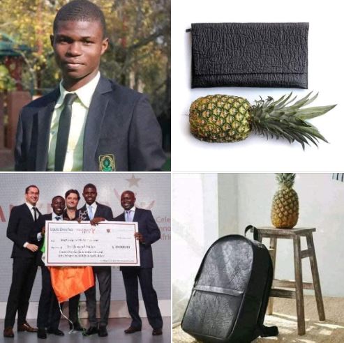 AfricanHub_'s tweet photo. Meet Koffi Jacques Olivier N'Guessan a 24-year-old Ivorian Entrepreneur whõ màkes leather out of pineapple fibers.
He is the founder of a Start-up named Tyegro that specializes in the cultivation, processing and marketing of 1OO% organic agricultural products.
He wõn the $25,000 2016 Anzishà Grànd Prize.
He laûnched TYEGROCI in 2021, a start-up that deals in agriculture and processing of agricultural waste.
